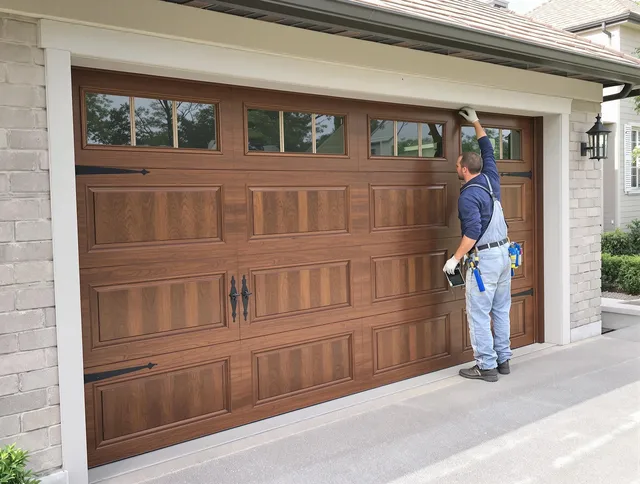 Custom garage door showcase by Marblehead Garage Door Repair in Marblehead
