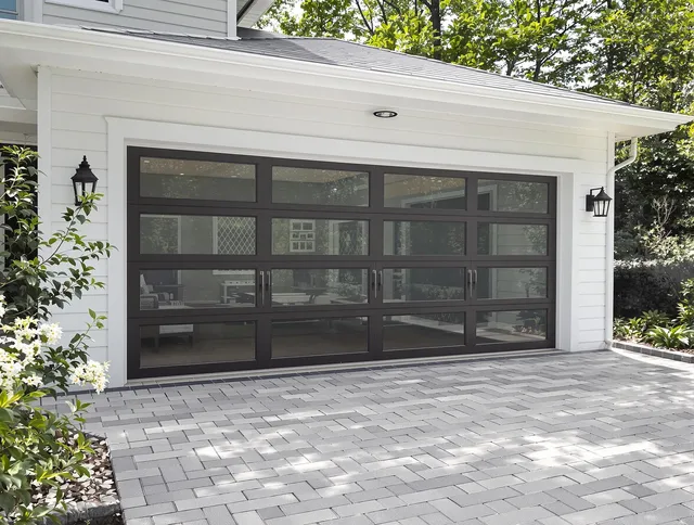 Marblehead Garage Door Repair design specialist presenting custom garage door options to Marblehead homeowner